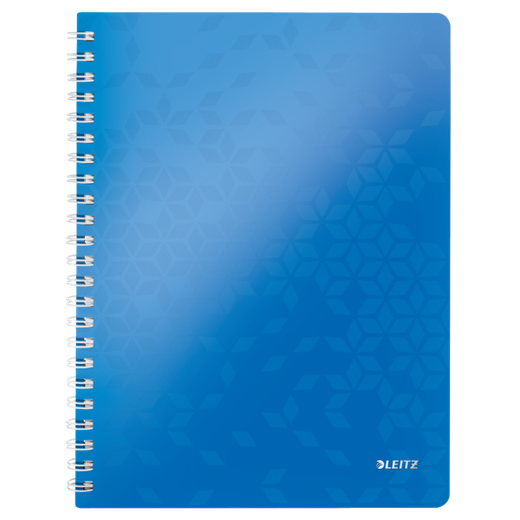 Cuaderno Wiro Leitz WOW. PP. 80 hojas cuadrícula 5,DIN A4, azul