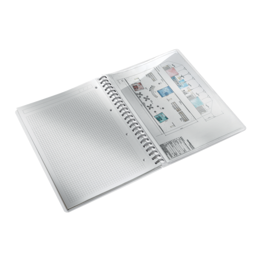 Cuaderno Wiro Leitz WOW. PP. 80 hojas cuadrícula 5,DIN A4, blanco