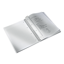 Cuaderno Wiro Leitz WOW. PP. 80 hojas cuadrícula 5,DIN A4, blanco