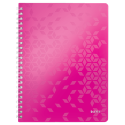 Cuaderno Wiro Leitz WOW. PP. 80 hojas cuadrícula 5,DIN A4, fucsia