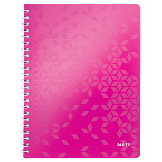 Cuaderno Wiro Leitz WOW. PP. 80 hojas cuadrícula 5,DIN A4, fucsia