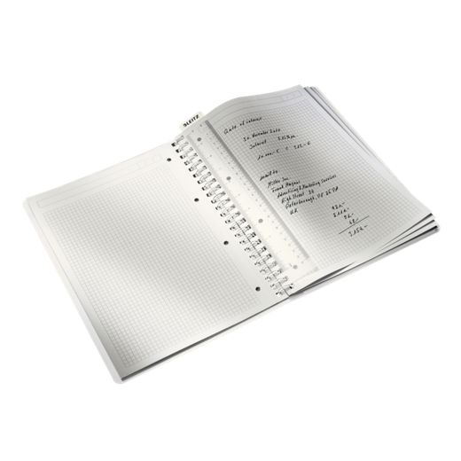 Cuaderno Wiro Leitz WOW. PP. 80 hojas cuadrícula 5,DIN A4, fucsia