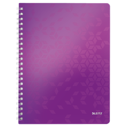 Cuaderno Wiro Leitz WOW. PP. 80 hojas cuadrícula 5,DIN A4, violeta