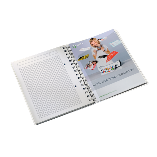 Cuaderno Wiro Leitz WOW. PP. 80 hojas cuadrícula 5,DIN A5, azul