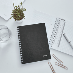 Cuaderno Wiro Leitz WOW. PP. 80 hojas cuadrícula 5,DIN A5, negro
