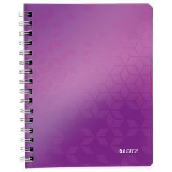 Cuaderno Wiro Leitz WOW. PP. 80 hojas cuadrícula 5,DIN A5, violeta