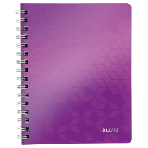 Cuaderno Wiro Leitz WOW. PP. 80 hojas cuadrícula 5,DIN A5, violeta