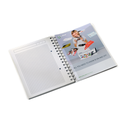 Cuaderno Wiro Leitz WOW. PP. 80 hojas cuadrícula 5,DIN A5, violeta