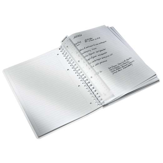 Cuaderno Wiro Leitz WOW. PP. 80 hojas rayado horizontal, DIN A4, negro