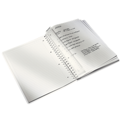 Cuaderno Wiro Leitz WOW. PP. 80 hojas rayado horizontal, DIN A4, turquesa