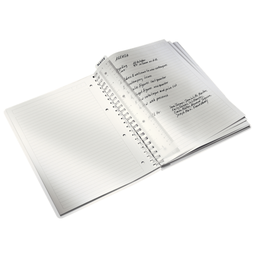 Cuaderno Wiro Leitz WOW. PP. 80 hojas rayado horizontal, DIN A4, turquesa