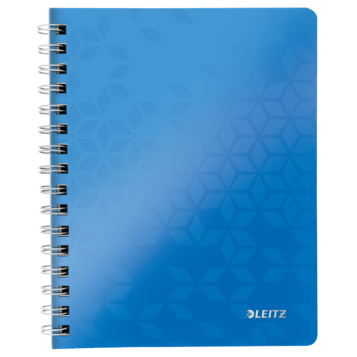 Cuaderno Wiro Leitz WOW. PP. 80 hojas rayado horizontal,DIN A5, azul