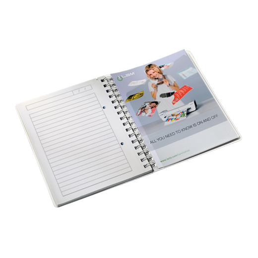 Cuaderno Wiro Leitz WOW. PP. 80 hojas rayado horizontal,DIN A5, azul