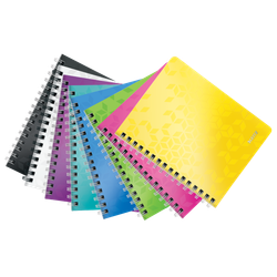 Cuaderno Wiro Leitz WOW. PP. 80 hojas rayado horizontal,DIN A5, blanco