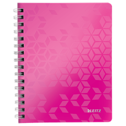 Cuaderno Wiro Leitz WOW. PP. 80 hojas rayado horizontal,DIN A5, fucsia