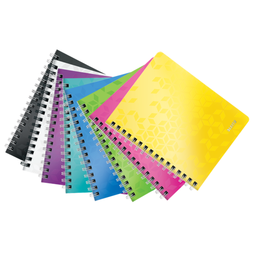 Cuaderno Wiro Leitz WOW. PP. 80 hojas rayado horizontal,DIN A5, negro