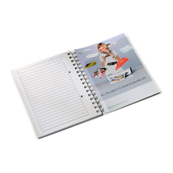 Cuaderno Wiro Leitz WOW. PP. 80 hojas rayado horizontal,DIN A5, turquesa