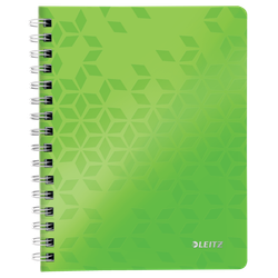 Cuaderno Wiro Leitz WOW. PP. 80 hojas rayado horizontal,DIN A5, verde