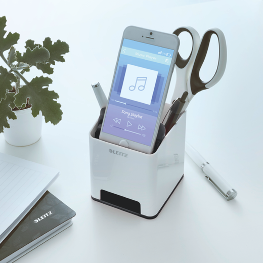 Cubilete Leitz WOW DUAL, negro/blanco