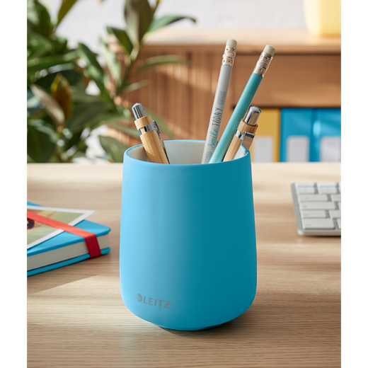 Cubilete porta lápices Leitz Cosy, azul