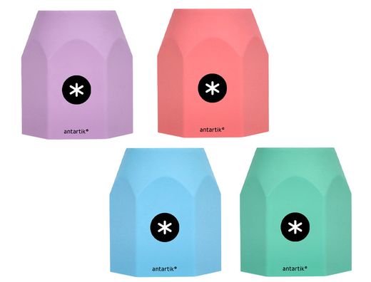 Cubilete portalapices antartik silicona hexagonal colores surtidos pastel celeste coral lavanda y menta