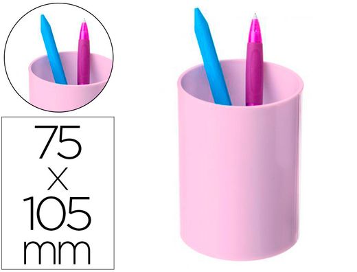 Cubilete portalapices archivo 2000 ecogreen 100% reciclado color rosa pastel