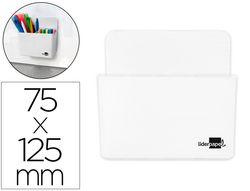 Cubilete portalapices liderpapel plastico magnetico color blanco 125x75x40 mm