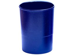 Cubilete portalapices q-connect plastico azul opaco