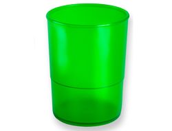 Cubilete portalapices q-connect plastico verde translucido