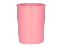 Cubilete portalapices q-connect rosa pastel opaco plastico diametro 75 mm alto 100 mm