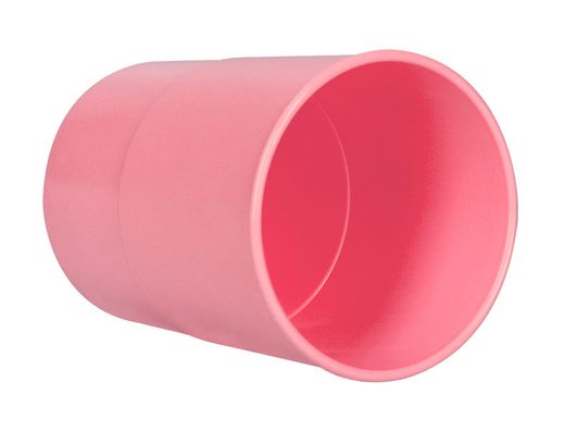 Cubilete portalapices q-connect rosa pastel opaco plastico diametro 75 mm alto 100 mm