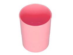 Cubilete portalapices q-connect rosa pastel opaco plastico diametro 75 mm alto 100 mm