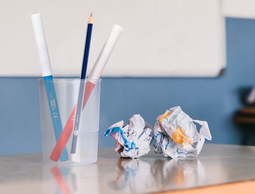 Cubilete portalapices q-connect transparente plastico diametro 75 mm alto 100 mm