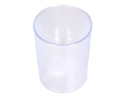 Cubilete portalapices q-connect transparente plastico diametro 75 mm alto 100 mm