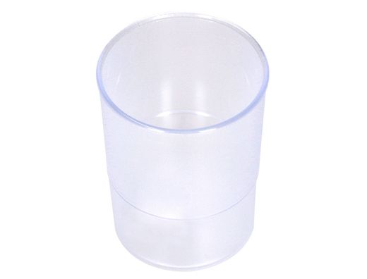 Cubilete portalapices q-connect transparente plastico diametro 75 mm alto 100 mm