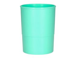 Cubilete portalapices q-connect verde menta pastel opaco plastico diametro 75 mm alto 100 mm