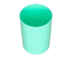 Cubilete portalapices q-connect verde menta pastel opaco plastico diametro 75 mm alto 100 mm