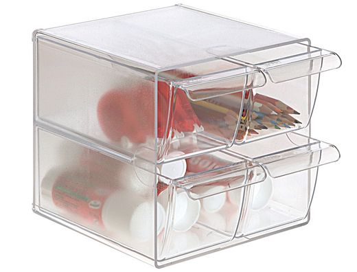 Cubo Archivo 2000 con 4 cajones pequeños cristal