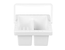 Cubo limpiador de pinceles liderpapel de plastico con asa transportable 13x13x9 cm