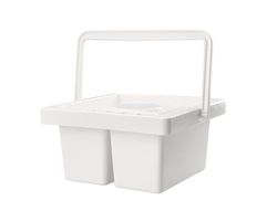 Cubo limpiador de pinceles liderpapel de plastico con asa transportable 13x13x9 cm