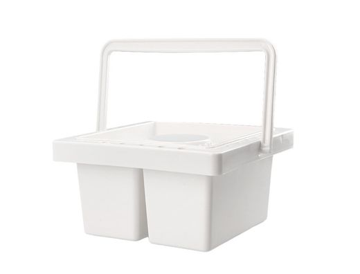 Cubo limpiador de pinceles liderpapel de plastico con asa transportable 13x13x9 cm