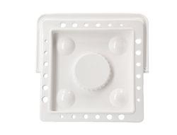 Cubo limpiador de pinceles liderpapel de plastico con asa transportable 13x13x9 cm