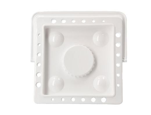 Cubo limpiador de pinceles liderpapel de plastico con asa transportable 13x13x9 cm