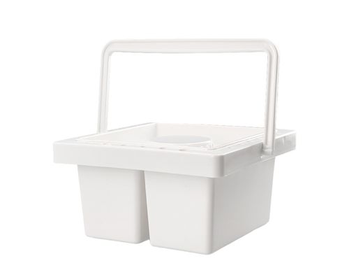 Cubo limpiador de pinceles liderpapel de plastico con asa transportable 13x13x9 cm
