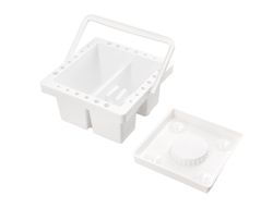 Cubo limpiador de pinceles liderpapel de plastico con asa transportable 13x13x9 cm
