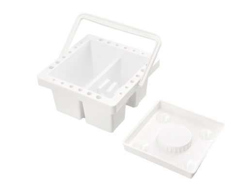 Cubo limpiador de pinceles liderpapel de plastico con asa transportable 13x13x9 cm
