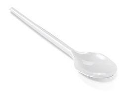 Cucharilla de plastico blanco reutilizable paquete de 100 unidades