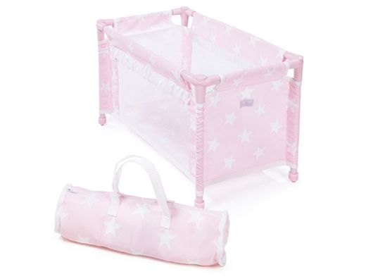 Cuna de viaje carlota color rosa 530x320x320 mm
