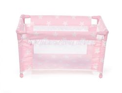 Cuna de viaje carlota color rosa 530x320x320 mm