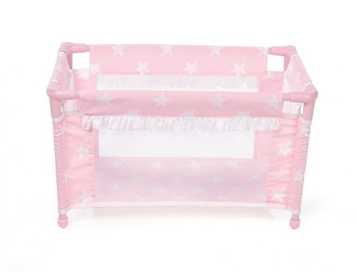 Cuna de viaje carlota color rosa 530x320x320 mm